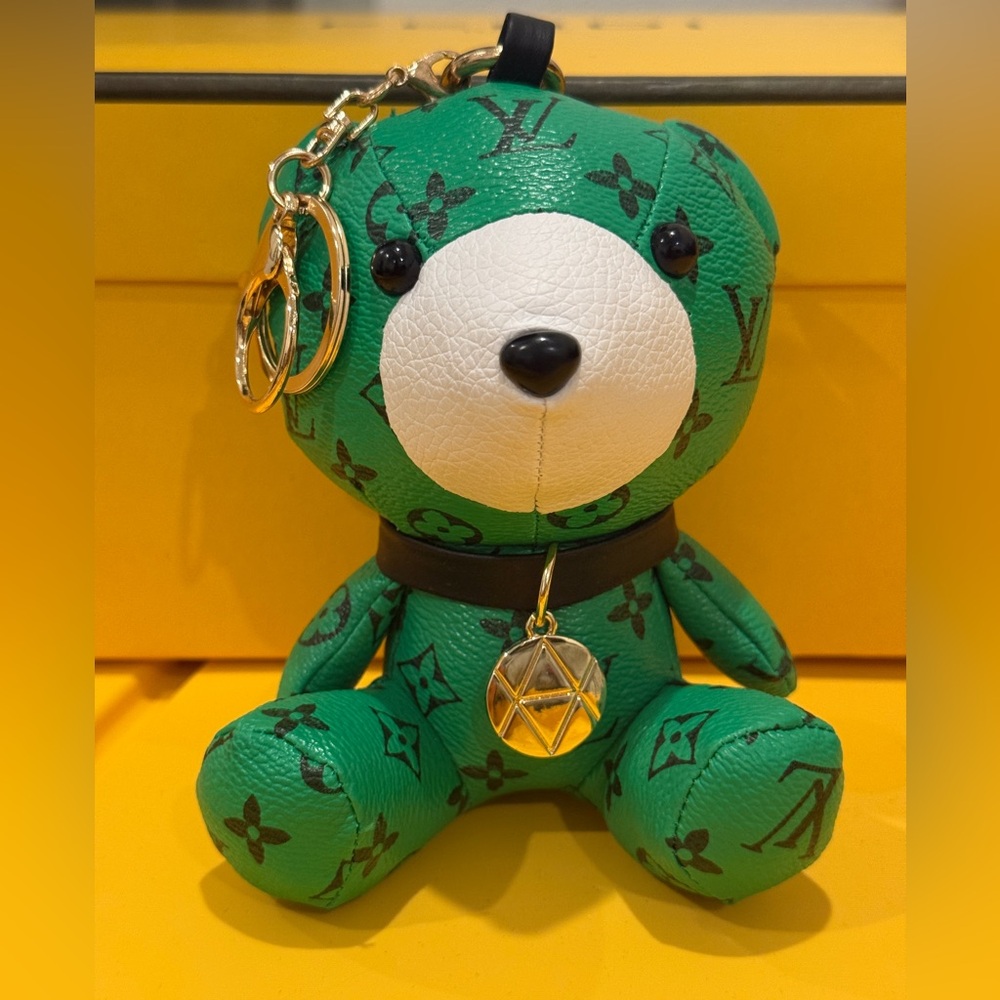 Louis Vuitton Green Monogram Bear Charm
